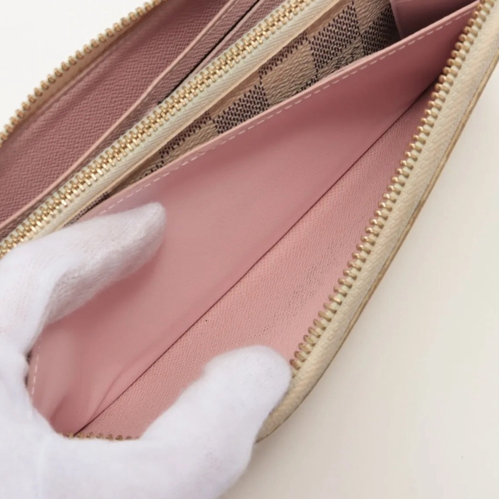 Louis Vuitton Damier Azur Clemence Wallet Rose Ballerine N61264 - Picture 5 of 12